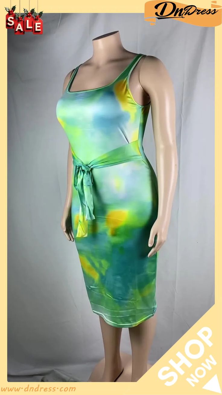 Plus Size Women Sleeveless Tie Dye Dress Dye Dress, Tie Dye Dress, Dyed Dress, Happy Shopping, Tie Dye, Bodycon Dress, Dye, Plus Size, Free Shipping