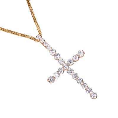 BEST SELLERS Iced Out Pendant Jewelry For Party, Crystal Cross Pendant Jewelry With Rhinestones, Crystal Cross Pendant With Rhinestones, Diamond White Crystal Jeweled Necklaces, Crystal Rhinestone Cross Pendant Jewelry, Diamond Cross Necklace Iced Out, Elegant Iced Out Cross Pendant Jewelry, Iced Out Diamond White Pendant Necklace, Crystal Clavicle Chain With Cross Pendant