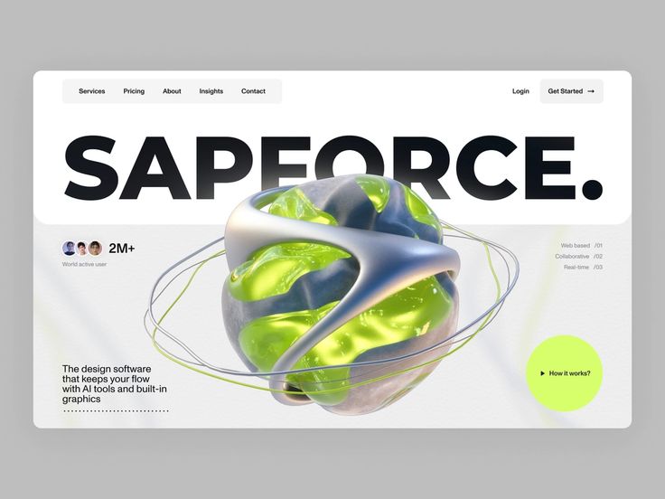 the website for sapforce is displayed in front of a gray background with black letters