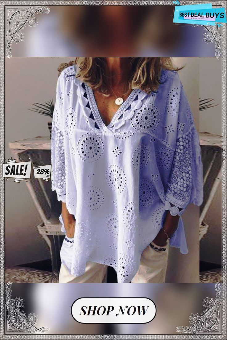 Women Blouse Hollow Out Lace Patchwork Tops Women Plus Size Tops Spring V-neck Patchwork Blouse, Summer Long Sleeve Blouse With Lace Patchwork, Summer Lace Patchwork Long Sleeve Blouse, Long Sleeve Blouse With Lace Patchwork For Summer, Long Sleeve Patchwork Blouse For Beach, Spring Long Sleeve Hollow Out Blouse, Spring Hollow Out Long Sleeve Blouse, Beach Long Sleeve Blouse With Lace Patchwork, Long Sleeve Blouse With Lace Patchwork For Beach