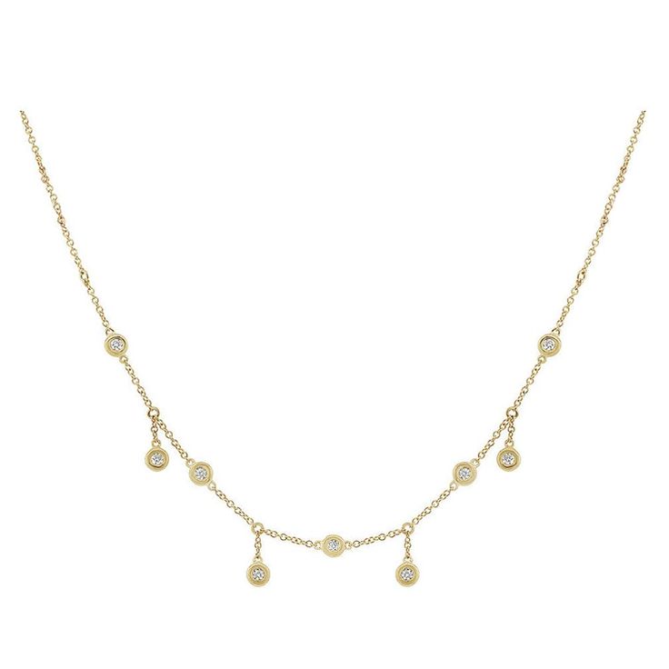 A bit of a spin off of our best selling, Diamond Drop Station Necklace, this choker has up to 2" of adjustable lengths to wear at a comfortable length while layered with your other pieces. Yellow Gold 9 full clear-cut, bezel-set diamonds 0.25 carat total weight Adjustable, 14" - 16" 14K easy on and off Lobster Claw clasp 14K Bezel. Guarantee secure setting Drop Station, Necklaces Layering, Delicate Diamond Necklace, Gold Chain Choker, Diamonds Necklace, Bezel Set Diamond, Station Necklace, Diamond Drops, Maker's Mark