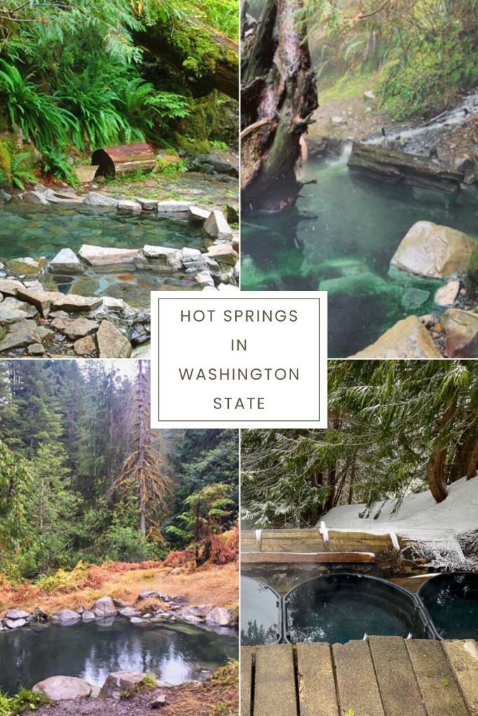 the hot springs in washington state are surrounded by trees, rocks and other natural features