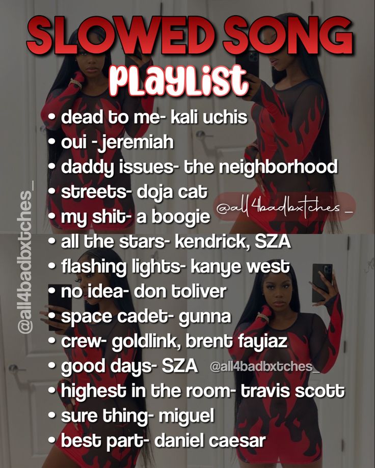 a poster with the words slow song playlist written in red and black on it