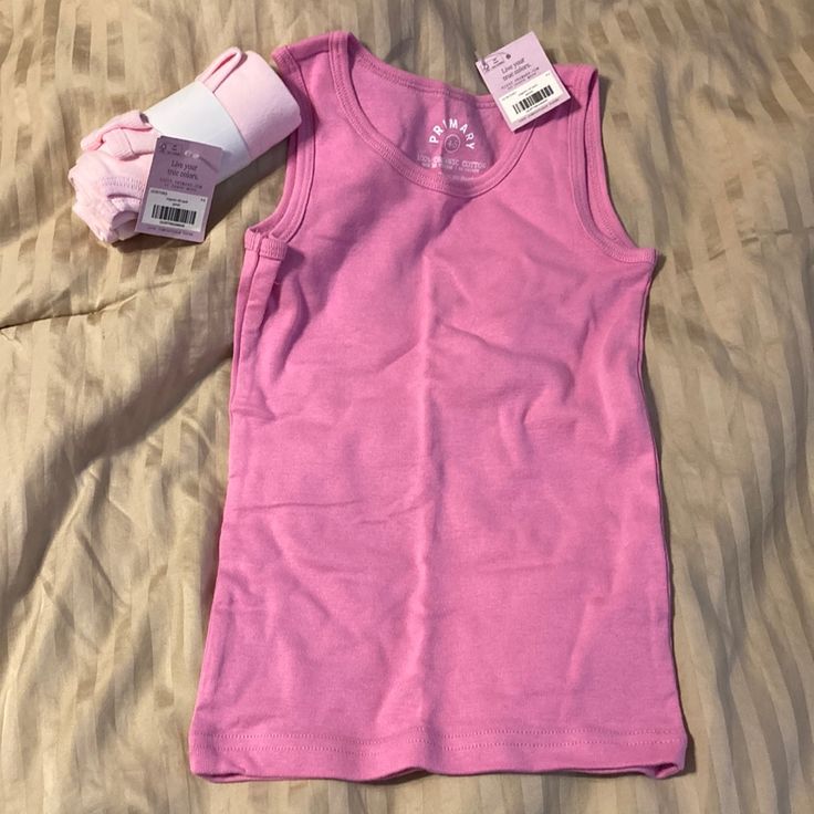 Set Of 2 Nwt Primary.Com Tank Tops. Size 4-5. Petal Pink And Peony Pink Casual Stretch Tops For Sleepover, Solid Cotton Tops For Playwear, Basic Cotton Tops For Playwear, Basic Tops For Playwear In Spring, Basic Spring Playwear Tops, Basic Spring Tops For Playwear, Pink Cotton Tank Top For Playwear, Solid Stretch Tops For Playwear, Stretch Solid Tops For Playwear