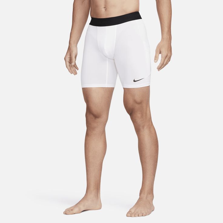 The Nike Pro collection is about feeling confident trying your best no matter where you are on your exercise journey. These 9" shorts have a smooth and stretchy feel that's made to perform for all your favorite sports and activities. Functional White Athletic Shorts With Built-in Liner, White Compression Activewear With Built-in Shorts, Functional White Activewear With Built-in Shorts, Sporty Compressive Shorts For Sports Events, White Compressive Moisture-wicking Bottoms, White Athletic Shorts With Built-in Shorts For Gym, Compressive Athletic Shorts For Sports Events, Compression Go-dry Shorts For Sports Events, Compressive Go-dry Athletic Shorts For Sports