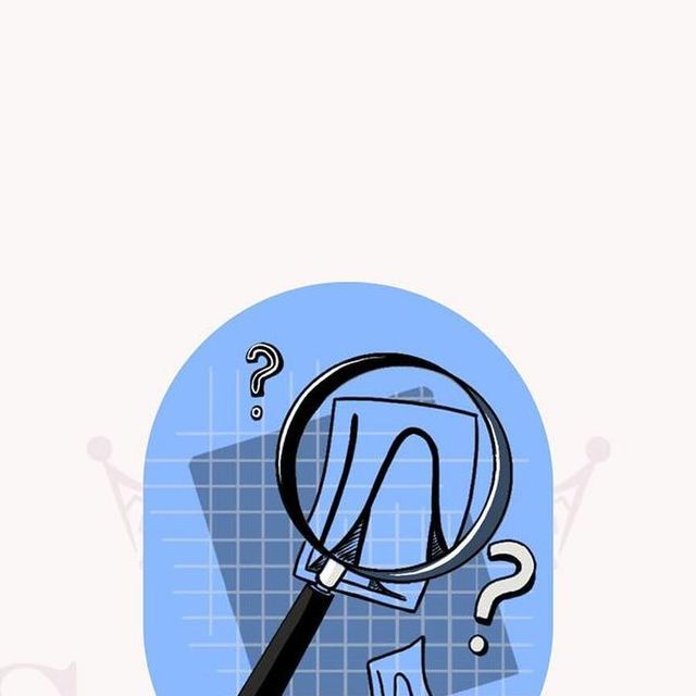 a magnifying glass with question marks on it