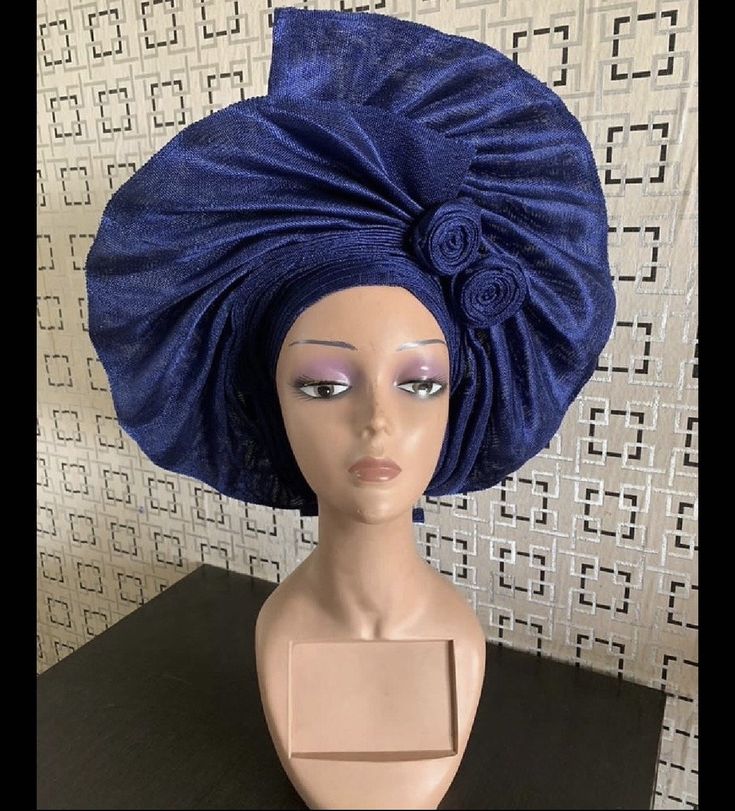 This beautiful African ready to wear headgear is very easy to tie and comfortable,it's gives you that complete African look within a minute. Can be worn for African wedding party, engagement ceremony, owanbe, Yoruba party, Asoebi, bachelorette party etc It has an adjustment strap at the back which makes it one size fits all. Happy shopping 🛍. Adjustable Blue Headband Costume Hat, Blue Adjustable Headband Costume Hat, Adjustable Blue Costume Headband, Adjustable Headband For Church, Elegant Bonnet For Wedding, One Size Fits Most, Elegant Wedding Bonnet One Size Fits Most, Elegant Wedding Bonnet - One Size Fits Most, Elegant Wedding Bonnet, One Size, Elegant Church Headwrap In Headband Style