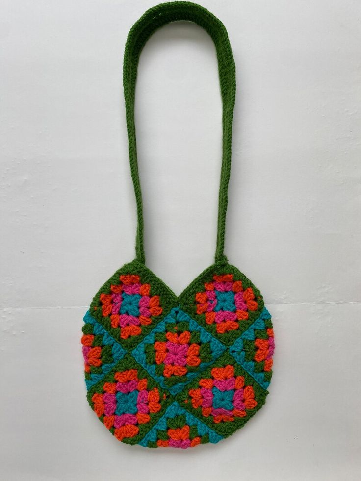 Bright and Colorful Tote Bag - Etsy Green Square Crochet Bag, Green Square Bohemian Crochet Bag, Green Crochet Granny Square Bag For Everyday Use, Multicolor Yarn Tote Bag, Green Granny Square Crochet Bag For Everyday Use, Green Crochet Bag With Granny Square For Daily Use, Multicolor Crochet Yarn Bag, Everyday Multicolor Crochet Yarn Bag, Multicolor Crochet Bag For Everyday Use