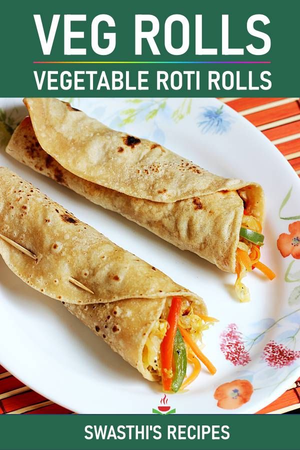 two veggie rolls on a white plate