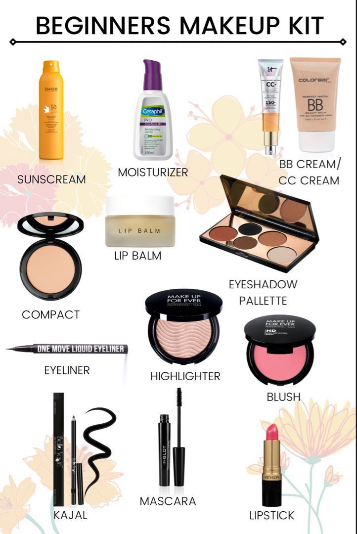 Simple Makeup Kit For Beginners, Makeup Essentials For Beginners Natural, No Makeup Essentials, Makeup Things You Need, Simple Makeup Essentials, Begginers Makeup Kit, Make Up Kits For Beginners, No Makeup Makeup Essentials, Makeup Kits For Beginners