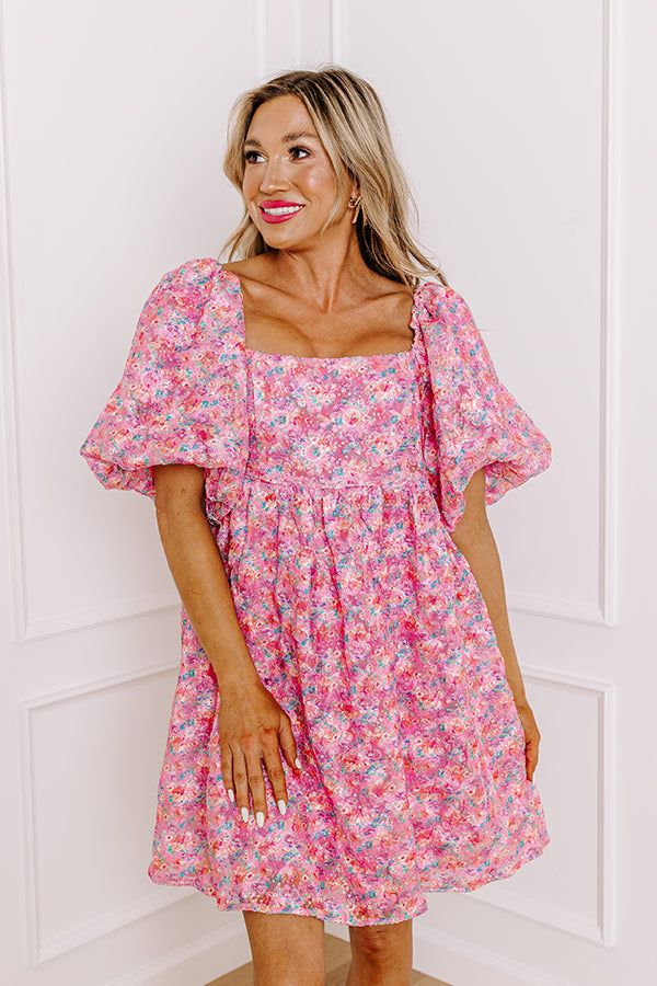 - Step into a world of sparkle and bloom with our sequined mini dress, adorned with a vibrant floral pattern that's as cute as a cupcake! The short puff sleeves add a dash of playful charm, making this dress the perfect pick for any fun-filled occasion. Whether you are dancing the night away or enjoying a sunny day out, you'll feel whimsical vibes in this bubbly, eye-catching piece. - Fully lined sequined tulle material with a colorful floral design - A scoop cut neckline - Short puff sleeves wi Sequin Babydoll Dress, Sequined Mini Dress, Picnic Style, Tulle Material, Charm Making, Leopard Dress, Black Dresses Casual, Little White Dresses, Curve Dresses