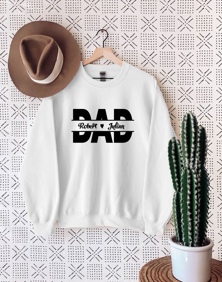 Dad Sweater, Robert and Julian, Personalized Sweater, Fathers Day Gift,Custom Daddy Sweater, Write Child Names, Fathers Day Gift, Dad Hoodie WELCOME TO "StyleDesignUS" High quality and super soft, comfortable Sweatshirt and Hoodies. Made with top of the line vinyl and pressed with a professional grade heat press. SIZING AND COLORS Make sure you check our size-chart before you place your order. If you are not sure about sizing please measure your favorite Sweatshirt or Hoodie and compare measurem Child Names, Dad Sweater, Personalized Sweater, Custom Sweatshirts, Holiday Memories, Printing Business, Colorful Hoodies, Dad To Be Shirts, Kid Names