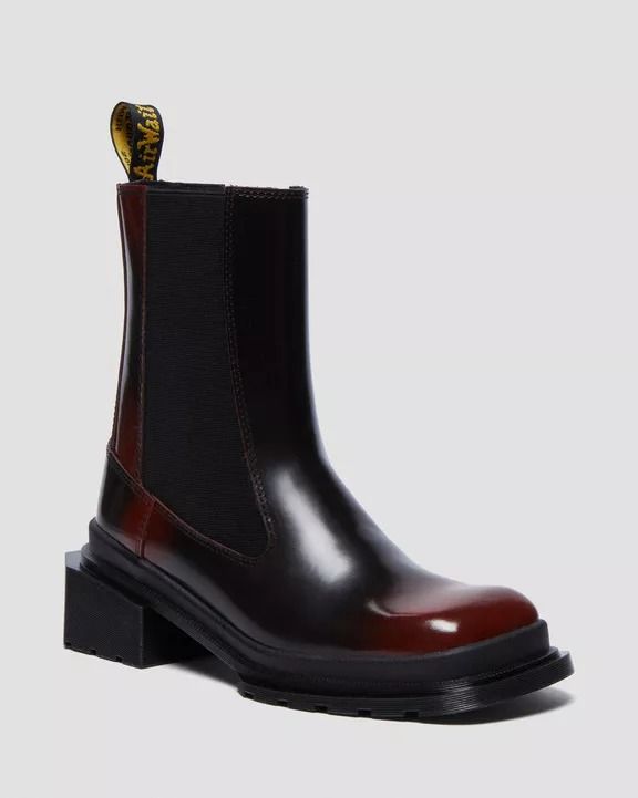 Maybole Square Toe Chelsea Boots in Black | Dr. Martens Square Toe Chelsea Boots, Chelsea Boots Heel, Thrift Inspo, Black Dr Martens, Patent Boots, Boots Winter, Black Chelsea Boots, Fashion Icon, Doc Martens