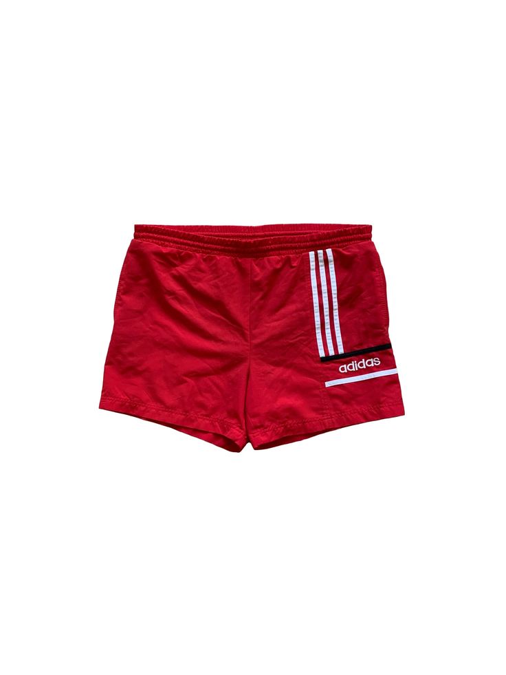 Vintage Adidas Spellout swimming Trunks Shorts Retro 90s Red Black Trefoil Medium good condition size Medium Waist: 47cm Length: 37cm Adidas Swimwear, Trunks Swimwear, Adidas Bottoms, Adidas Vintage, Vintage Swimwear, Adidas Trefoil, Swimming Trunks, Mens Swim Trunks, Retro 90s