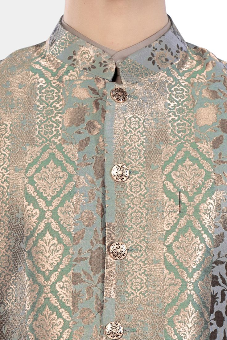 Transform your ethnic style with our Envy Green and Opium Brown Geometric Jacquard Textured Designer Nehru Jacket, ideal for cultural events. The intricate geometric patterns on the jacket add a touch of sophistication to this classic piece. For a complete and coordinated look, pair it with a matching kurta set. Perfect for making a stylish statement at cultural gatherings and special occasions. In addition to being constructed from Imported Superior Fabrics, French crown Nehru jackets are built Nehru Jacket For Men, Nehru Jacket, Nehru Jackets, Recycled Polyester Fabric, Cultural Events, Jacket For Men, Ethnic Style, Kurta Set, Jacket Sale