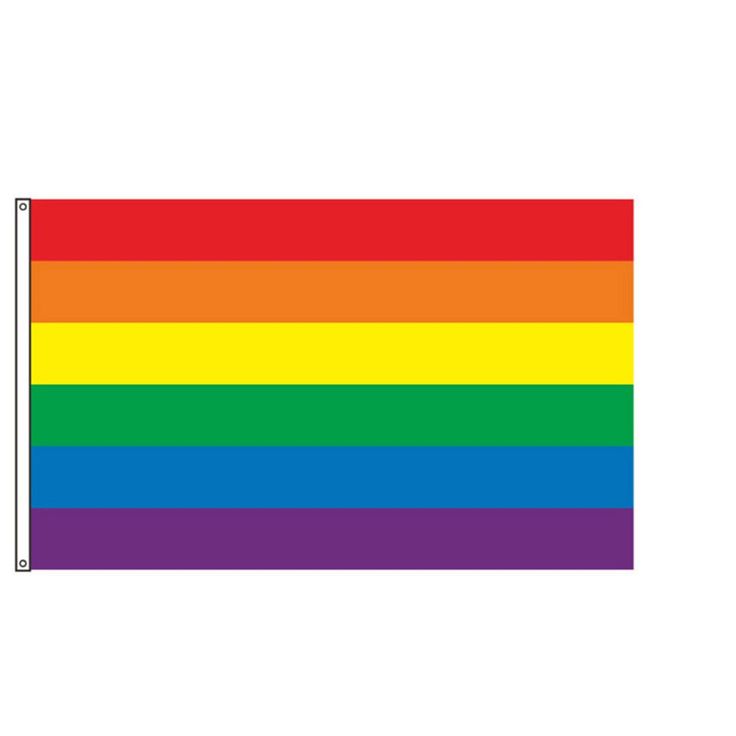 a rainbow flag is shown with the colors red, yellow, and green