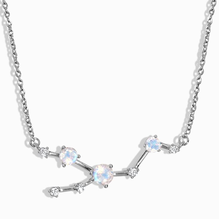 About This Necklace
Perfectly personal, perfectly giftable.
Just in time for gifting season, meet our brand new Moonstone Zodiac identity necklaces.
Truly sophisticated and hand set with authentic Moonstone and real Diamonds, only 1 in 12 constellations reflects what makes her, her.
Stress-free yet memorable gifting? Here's your answer. 
Your loved one, Mum, BFF or daughter will know you've gone the extra gifting mile.
 
Details
- Authentic Moon Magic Diamonds and Rainbow Moonstone- Chain Length Celestial Zodiac Sign Jewelry For Gifts, Celestial White Gold Necklace Gift, Celestial White Gold Necklace For Gift, White Gold Celestial Necklace For Gift, Zodiac Sign Pendant Necklace For Anniversary, Dainty Sterling Silver Zodiac Necklaces, Celestial Zodiac Sign Pendant Jewelry, Elegant Sterling Silver Zodiac Sign Necklace, Celestial White Gold Jewelry With Birthstone