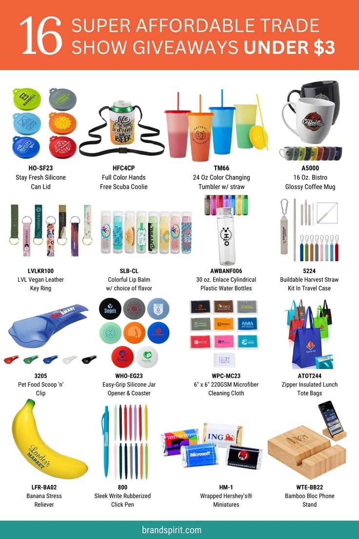 Are you gearing up for your next trade show or business event and looking for budget-friendly ways to make a lasting impression on potential clients and customers? Look no further! In this blog, we’ve curated a fantastic list of 20 super affordable trade show giveaways that won’t break the bank, all priced under $3 each. Useful Giveaways Ideas, Trade Show Promotional Items, Event Giveaway Ideas Corporate, Corporate Souvenir Ideas, Simple Giveaways Ideas, Diy Giveaways Ideas Business, Small Business Promotional Items, Expo Giveaway Ideas, Cheap Giveaways Ideas