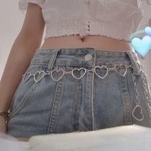 Jóias Body Chains, Summer Jewelry Trends, Pant Chains, Metal Dress, Punk Accessories, Body Chains, Style Hip Hop, Heart Chain, Estilo Punk