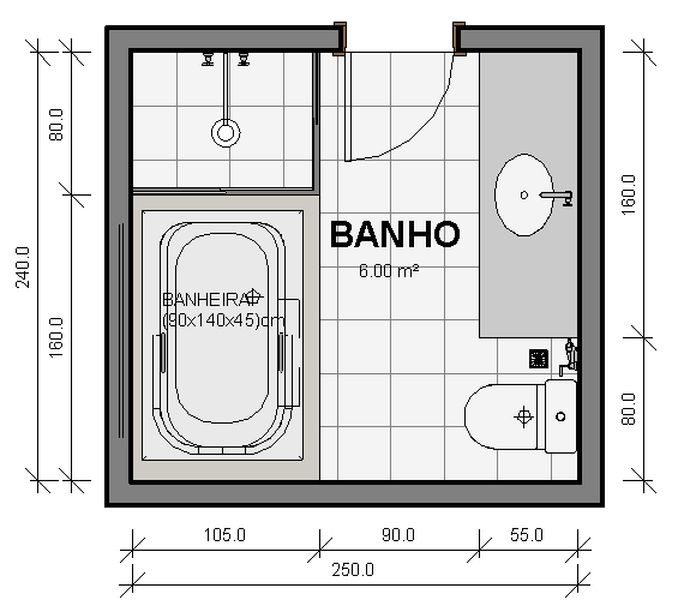 a bathroom with a bathtub, toilet and sink in the floor plan is shown