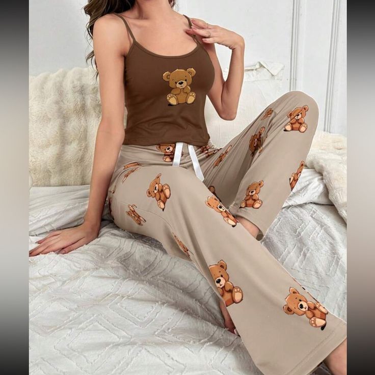 Super Cute And Stylish Ships In 5-10 Business Days Casual Beige Bottoms For Pajama Party, Marriage Clothes, Night Shirts For Women, Sleepwear Women Pajamas, Sleepwear Fashion, Loungewear Outfits, Cute Pajama Sets, Cute Sleepwear, Pajama Outfits