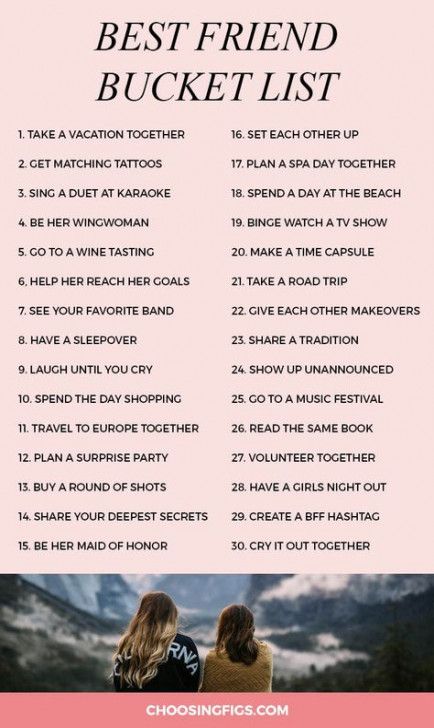 the best friend bucket list with text overlay