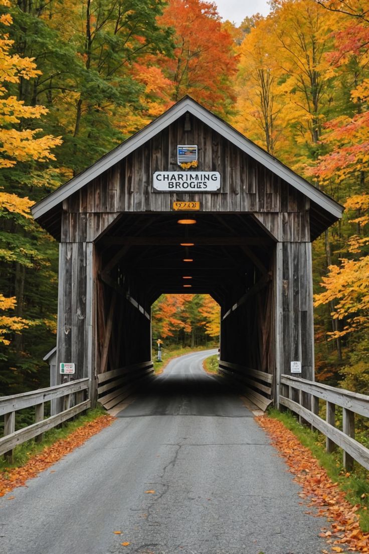 Charming Crossings: Exploring Vermont’s Picturesque Covered Bridges Vermont Covered Bridges, Covered Bridges In Vermont, Autumn Pictures Photography, Covered Bridge Painting, Vermont Homes, Fall Pictures Nature, Covered Bridge Photo, Pad Wallpaper, Vermont Landscape