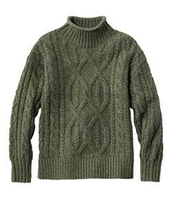 #LLBean: Women's 1912 Heritage Wool Blend Mockneck Sweater Irish Sweaters Women, Irish Wool Sweaters, Irish Sweater, Mockneck Sweater, Wool Sweaters Womens, Bean Boots, Women's Sweaters, Mock Neck Sweater, Alpaca Wool