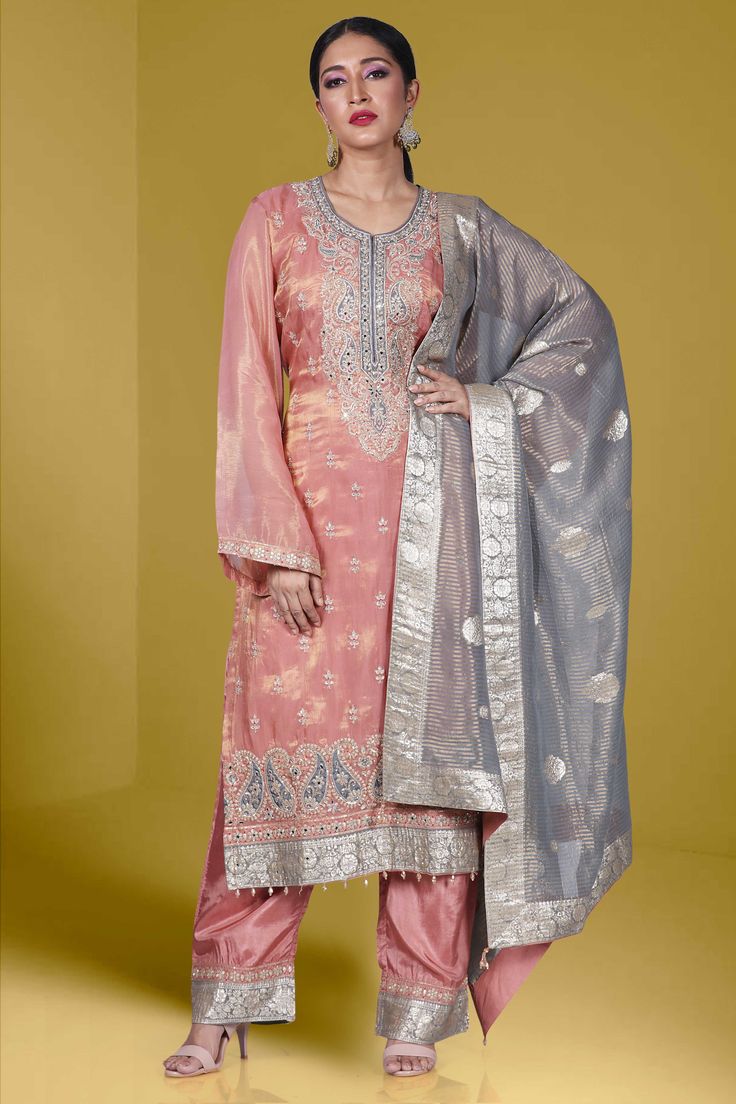 This stunning Partywear Suit D-167 is adorned with intricate mirror and stone work, adding a touch of elegance and glamour to any special occasion. Don't miss out on the opportunity to shine and turn heads with this beautiful suit. Order now and make a statement in style! Unstitched Bollywood Suits With Dupatta, Wedding Embellished Organza Palazzo Set, Elegant Semi-stitched Sharara With Dabka Work, Eid Embellished Semi-stitched Lawn Suit, Embellished Semi-stitched Lawn Suit For Eid, Elegant Semi-stitched Tissue Silk Set, Festive Bollywood Suit With Dupatta, Elegant Semi-stitched Silk Palazzo Set, Bollywood Style Embellished Semi-stitched Salwar Kameez