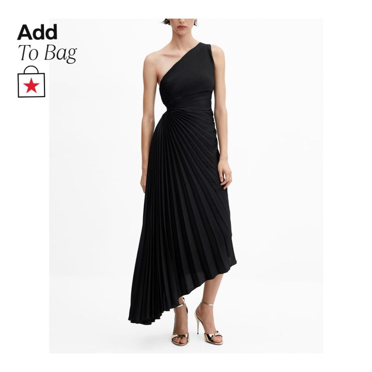 in stock Summer Pre-draped Asymmetrical Dress For Night Out, Spring Pleated Asymmetrical Dress, Pre-draped Asymmetrical Midi Dress For Dinner, Pleated Dress With Asymmetrical Neckline For Evening, Asymmetrical Hem Pleated Formal Dress, Formal Pleated Asymmetrical Dress With Asymmetrical Neckline, Chic Pleated One Shoulder Dress For Formal Occasions, Chic Pleated One Shoulder Evening Dress, Chic Pleated One Shoulder Dress For Formal Events