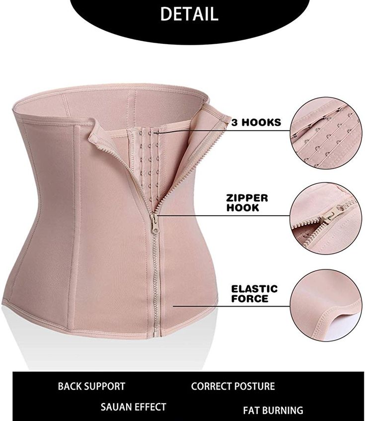 LODAY Waist Trainer Corset for Weight Loss Tummy Control Sport Workout Body Shaper Black (XS, BEIGE(zip&hooks)) at Amazon Women’s Clothing store Corset Workout, Sauna Waist Trainer, Workout Body, Waist Trainer Corset, Weight Control, Waist Cincher, Black Vest, Body Shaper, Waist Trainer