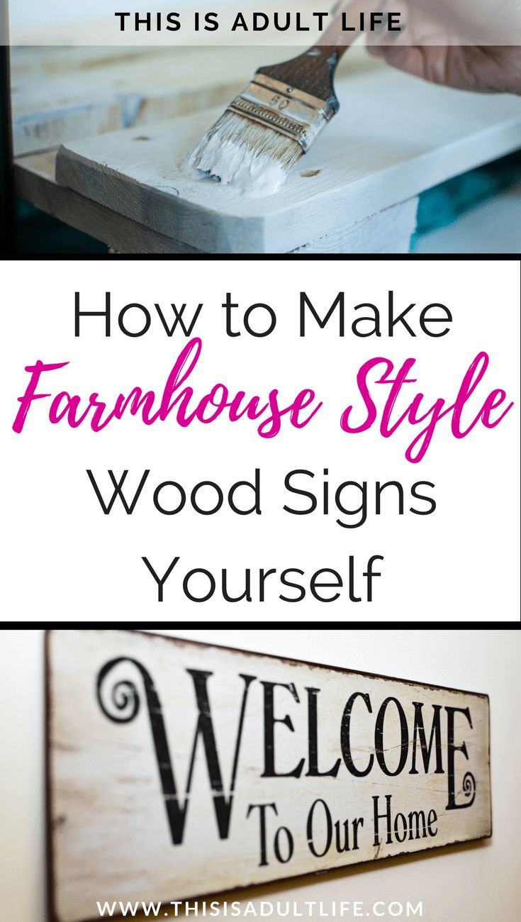 a sign that says how to make farmhouse style wood signs yourself with the words, welcome to our home