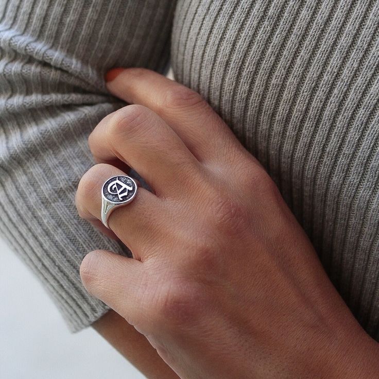 Gold Signet Ring-Initial Ring-Engraved Signet Ring-Initial Ring-Personalized Signet Ring-Letter Ring-Old English Ring-Christmas Gifts-Ring * Material: High Quality Solid 925 Sterling Silver Here is a dainty and simple, yet classy minimalist Signet Ring . The perfect gift for yourself and your loved ones. It's the perfect size for everyday use and won't bother your finger at all. * Material: High Quality Solid 925 Sterling Silver Features [] Made to Order [] Material Option: High Quality 925 Ster Nickel-free Adjustable Signet Ring For Promise, Adjustable Nickel-free Signet Ring For Promise, Gothic Style Jewelry Metal Ring As Gift, Gothic Engraved Rings For Gift, White Gold Initial Ring For Gifts, Nickel Free Signet Ring As Gift, Gothic Sterling Silver Signet Ring Gift, Adjustable Symbolic Initial Ring, Symbolic Initial Open Ring As Gift