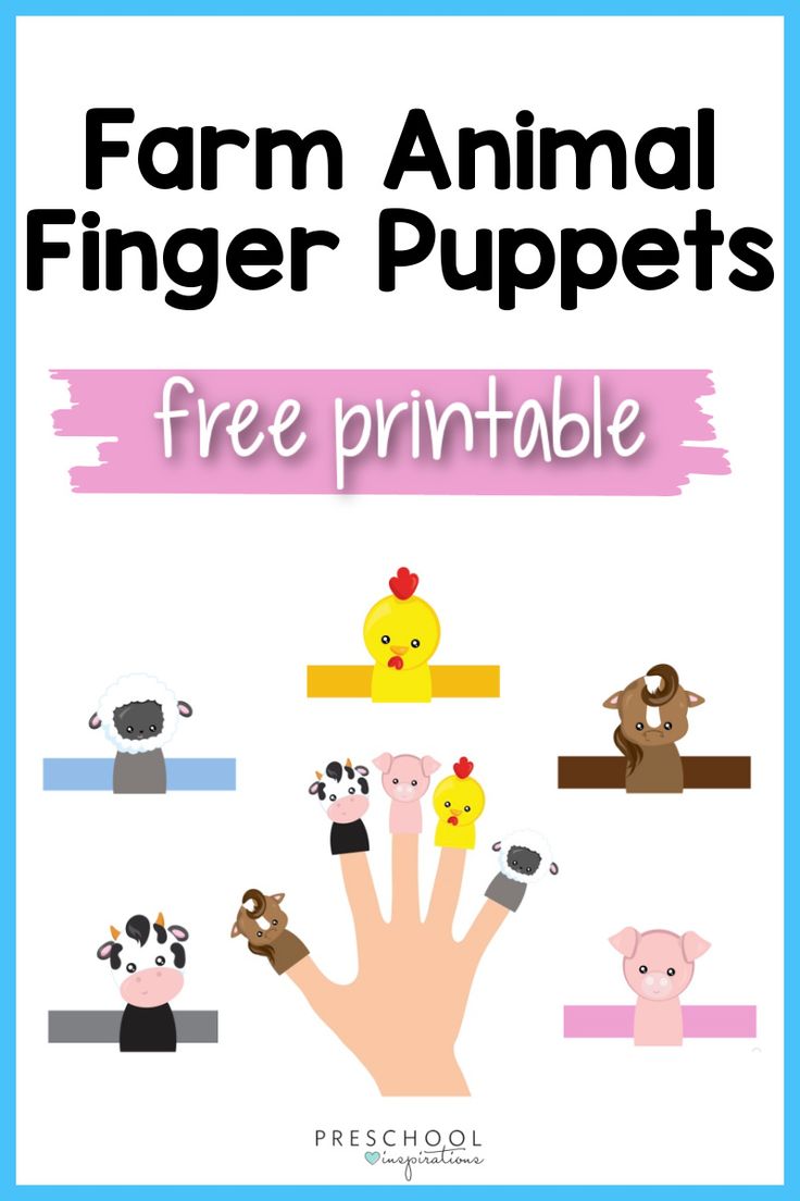 farm animal finger puppets for kids to learn how to use them in their own hands