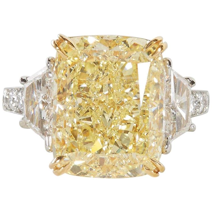 10 carat Fancy Yellow GIA Diamond Ring For Sale at 1stDibs | 10 carat yellow diamond ring, 10 carat yellow diamond, yellow diamond 10 carat price Luxury Yellow Jewelry With Pave Setting, Yellow Diamond Ring, Diamond Solitaire Earrings, Ring Rosegold, Yellow Diamonds, Yellow Diamond Rings, Solitaire Earrings, Ringe Gold, Best Jewelry Stores