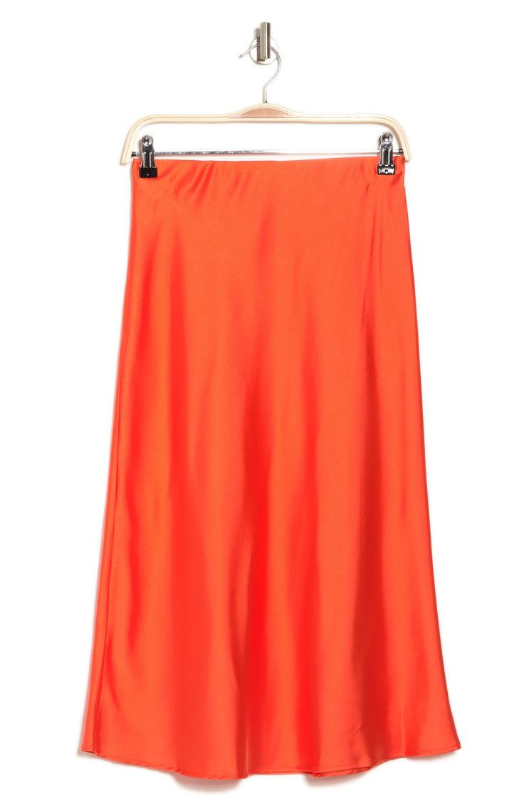 Elevate your wardrobe with this pull-on bias satin midi skirt for elegant, feminine style. 31" length (size S) Elasticized waist Pull-on style Satin construction 97% polyester, 3% spandex Machine wash cold, line dry Made in USA Model’s stats for sizing: 5’10” height, 34” bust, 27” waist, 35” hips. Model is wearing size S. Spring Relaxed Bias Cut Maxi Skirt, Spring Bias Cut Relaxed Maxi Skirt, Spring Relaxed Fit Bias Cut Maxi Skirt, Satin Stretch Midi Skirt, Stretch Satin Midi Skirt, Summer Satin Bias Cut Skirt, Summer Satin Skirt With Bias Cut, Relaxed Bias Cut Midi Skirt, Spring Bias Cut Skirt