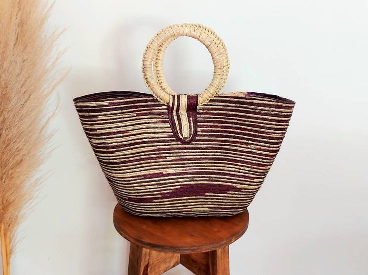 I love Mexico celebrates the native crafts of Mexico and the artists that produce them, enabling them and their communities to get recognized for their talented work and achieve economic stability for their families. This listing is for this bag shown on the picture, made of palm leaves and 100% natural materials. The tassels or other accessories on the picture are not included. Measurements : please see pictures for exact size. All size units are in inches. The bag is very nicely made, strong a Natural Straw Bag With Double Handle For Market, Natural Double Handle Straw Bag For Market, Handwoven Straw Bucket Bag For Market, Artisan Straw Bucket Bag For Everyday Use, Artisan Bucket Straw Bag For Everyday Use, Bucket Straw Bag With Weaving For Market, Artisan Jute Straw Bucket Bag, Handwoven Jute Bucket Straw Bag, Bohemian Woven Straw Bag With Double Handle