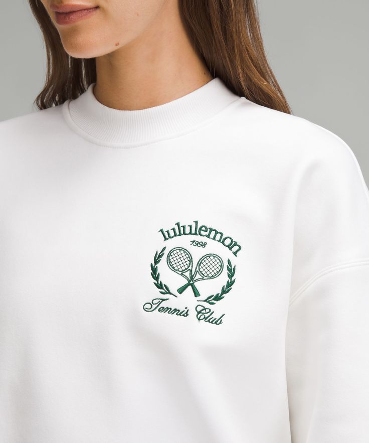 Heavyweight Champ. This Thick Sweatshirt Delivers Softness And Warmth In A Roomy Oversized Fit. Designed For Casual. An Exaggerated Fit That Feels Extra Roomy:long Length Keeps Bum And Hips Covered. Ribbed Neck, Hem, And Cuffs. | Heavyweight Fleece Pullover Tennis Club Tennis Merch, Pickleball Sweatshirt, Tennis Sweatshirt, Thick Sweatshirt, Retro Sportswear, Merch Design, Tennis Club, Club Sweatshirts, Tennis Clubs