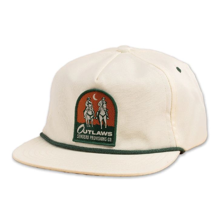 Outlaw Hat – Sendero Provisions Co. Cool Caps Hat, Camp Merch, Rope Hats, Unstructured Hat, Country Hats, Hat Patch, Lesbian Fashion, Flat Bill Hats, Vintage Trucker Hats