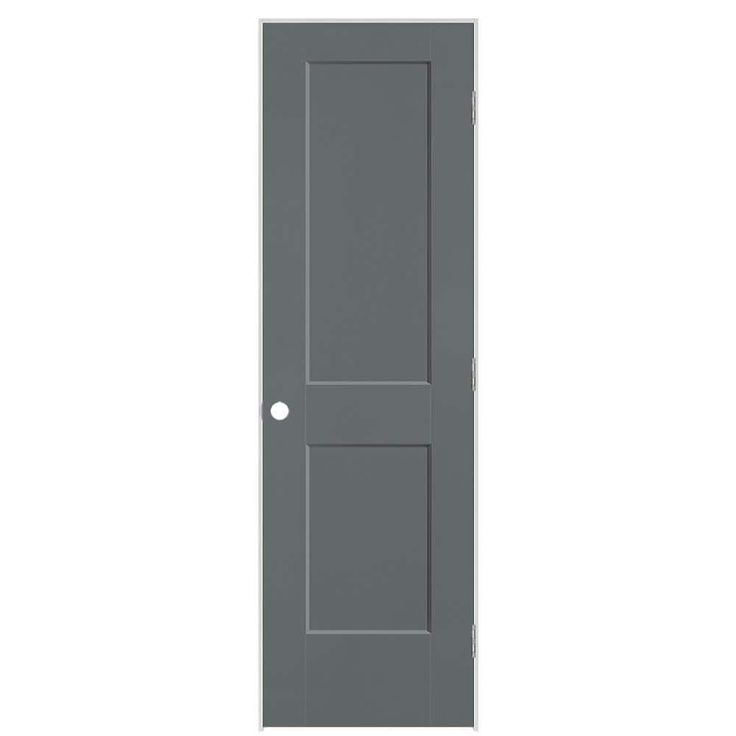 a gray door on a white background