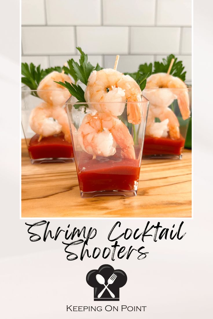 shrimp cocktail shooters with ketchup on point