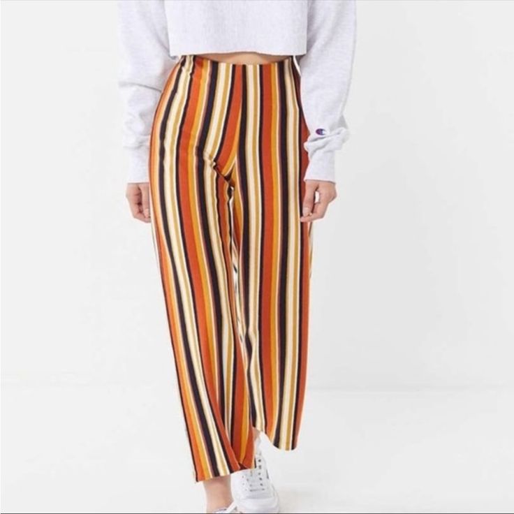 Nwt Urban Outfitters Retro Ant Knit Striped Cropped Pants Size Large New With Tags Questions? Leave A Comment Below! Casual Yellow Ankle-length Pants, Casual Yellow Ankle-length Bottoms, Striped Bottoms For Fall Loungewear, Yellow Ankle-length Pants With Elastic Waistband, Multicolor Loungewear Bottoms For Fall, Multicolor Bottoms For Fall Loungewear, Multicolor Bottoms For Loungewear In Fall, Yellow Pants With Elastic Waistband For Day Out, Trendy Yellow Bottoms With Elastic Waistband