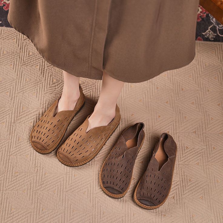 These loafers are designed in a timeless, minimal silhouette, so you'll be sure to wear them often. Made from soft leather, soft bottom that ensure all-day comfort. Wear yours with tailoring and denim alike. Color: Grey/KhakiMaterial: Top layer leatherLining: No, Just cow leather the other sideInsole: Genuine leatherSole: RubberHeels: 2Cm/0.79"Weight: 0.2kg Each Shoes Fit: Medium to Wide, Runs Normal.Origin: Made in China Production Time: About 3-5days (Any exceptional case will email you, Pleas Brown Leather Slip-on Shoes With Stitched Sole, Brown Closed Toe Slip-ons With Textured Sole, Spring Brown Low-top Leather Shoes, Brown Low-top Leather Shoes For Spring, Comfortable Beige Closed Toe Loafers, Brown Round Toe Slip-ons For Spring, Brown Closed Toe Slip-ons With Stitched Sole, Brown Closed Toe Slip-ons For Spring, Casual Brown Flats With Leather Sole