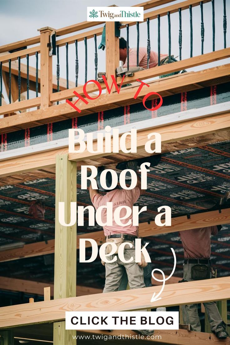 Roof Under a Deck Underneath Patio Roof Ideas, Second Story Deck Covering Ideas, Diy Screened In Porch Under Deck, How To Waterproof Under Deck, Under Deck Waterproofing Diy, Deck On Roof Of House, How To Enclose Under A Deck, Underneath Deck Ideas Ceiling, Waterproofing Under Deck