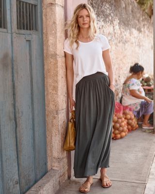 Favorite Maxi Knit Skirt | Garnet Hill Skirt Inspiration, Comfortable Skirts, Knit Tank Dress, Maxi Skirt Outfits, Garnet Hill, Beautiful Skirts, Knit Skirt, Fall 2024, Outfits Casuales