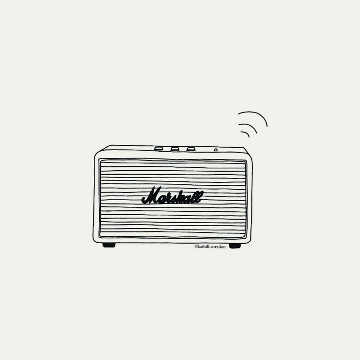 a black and white drawing of a toaster with the word marshall written on it