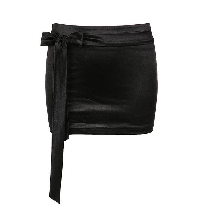 Color: Black, Size: S Stretch High Waist Mini Skirt For Evening, Chic Evening Skort In Short Length, Evening Mini Skirt Skort, Chic Evening Summer Skort, Chic Evening Skort For Summer, Chic Black Bottoms For Party, Chic Black Party Bottoms, Chic High Waist Mini Skirt For Night Out, Chic Short Skirt For Party