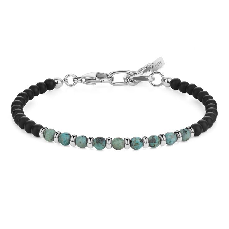 PRICES MAY VARY. Materials: This crystal beaded bracelet for men and women is in simple design that beaded with 4*2mm stainless steel beads & 4mm genuine matte onyx & African turquoise; Ended with stainless steel lobster clasp and extender chain Adjustable Fit: The total length of this men's women's crystal bracelet is 7.5"(19cm) with 1.2"(3cm) extender, fit for the most size of male's wrist size, 6.5-8"(16.5-20cm) wrist Stainless Steel Crystal Bracelets: This women's men's gemstone bracelet is Simple Beaded Bracelets, African Turquoise Bracelet, Beaded Bracelet For Men, Stainless Bracelet, Lapis Lazuli Bracelet, Tiger Eye Bracelet, African Turquoise, Onyx Bracelet, Crystal Beads Bracelet