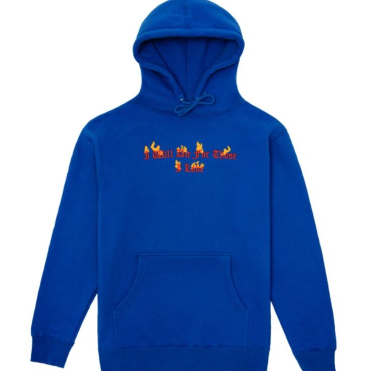 Embroidered Front Graphic. 10 Oz. (330 Gm) Cotton/Polyester Blend 3-End Fleece. 80% Cotton / 20% Polyester. Blue Cotton Hoodie With Embroidered Logo, Blue Hoodie With Embroidered Logo, Winter Blue Hoodie With Embroidered Logo, Blue Hoodie With Embroidered Logo For Winter, Blue Crew Neck Hoodie With Embroidered Logo, Winter Blue Sweatshirt With Embroidered Logo, Blue Winter Sweatshirt With Embroidered Logo, Blue Fitted Hoodie For Fall, Fitted Blue Hoodie For Fall