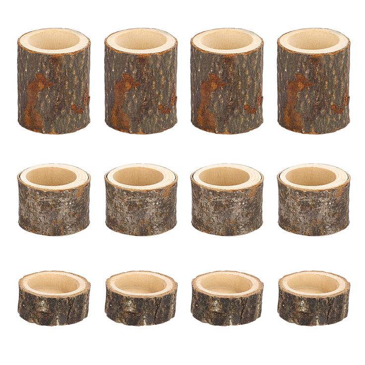 PRICES MAY VARY. Package includes 12PCS Wooden Tealight Candle Holders (4 Each Size: 1"H, 1.6"H, 2.7"H), made of high quality natural wood, they are portable and convenient to use, not easy to deform, providing long durability and strong rust & dust resistance. (NOTE PLEASE: As this candle holder is made of natural wood, please use it carefully to avoid burning!!) PLEASE confirm the detailed size of this combination on the third photo before purchasing!! Due to the material of natural wood and t Candle Centerpieces For Wedding, Rustic Candle Centerpieces, Tea Lights Centerpieces, Pillar Candle Stand, Log Candle Holders, Wooden Candle Stand, Centerpieces For Wedding, Wooden Pillars, Log Candles